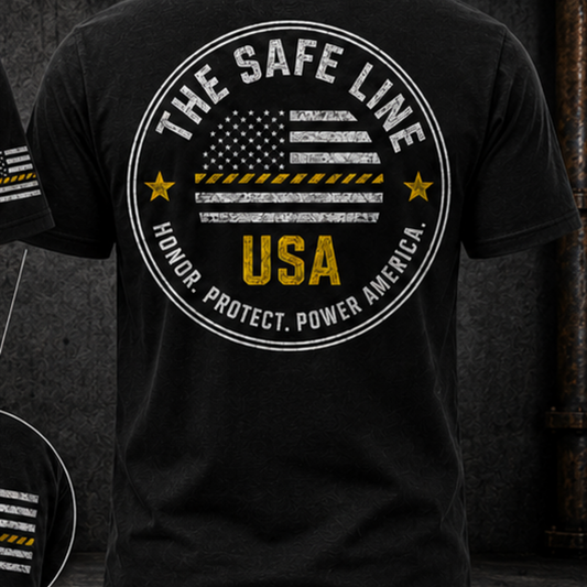 The Industry Tee back graphic in black