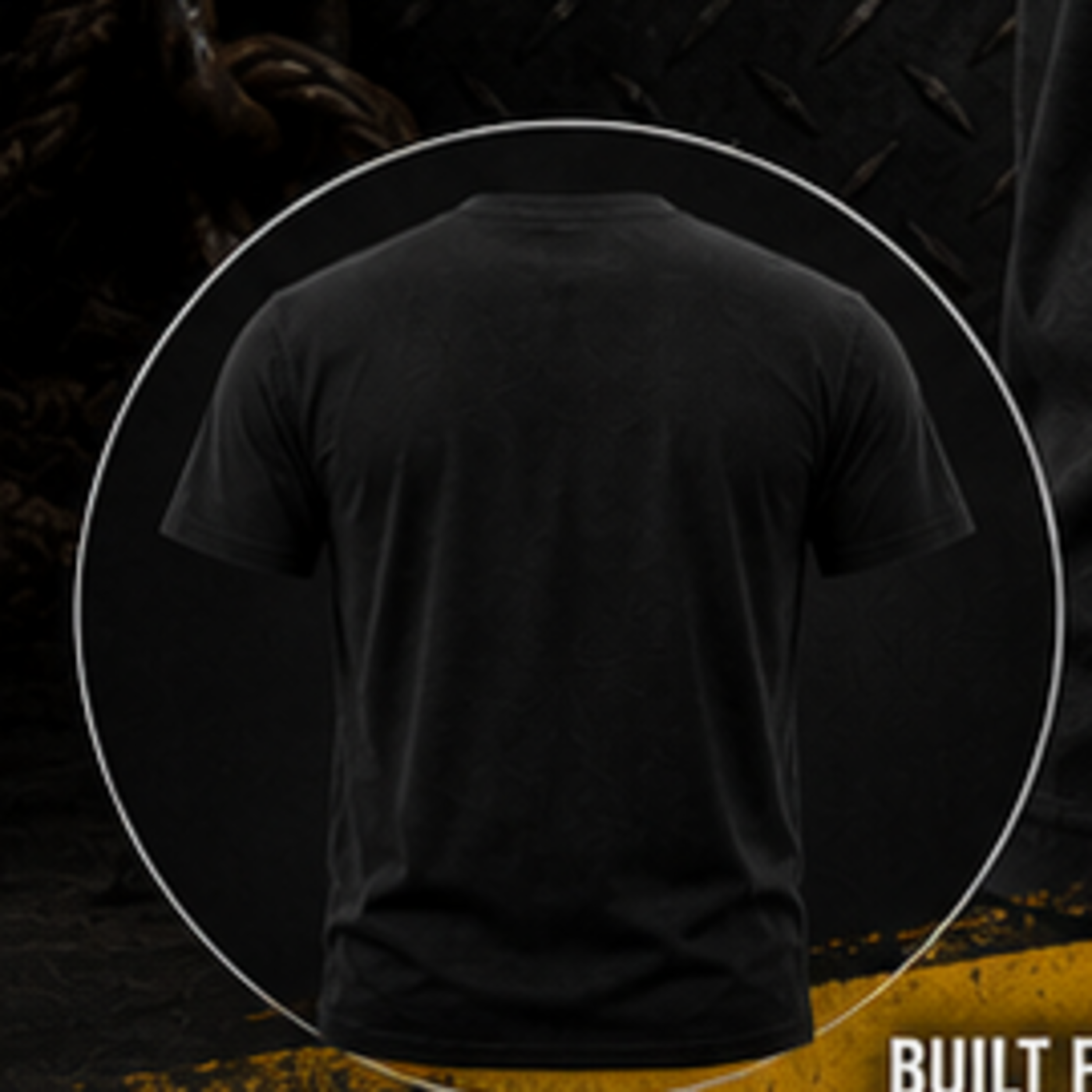 The Safe Line USA Original Tee plain back view in black