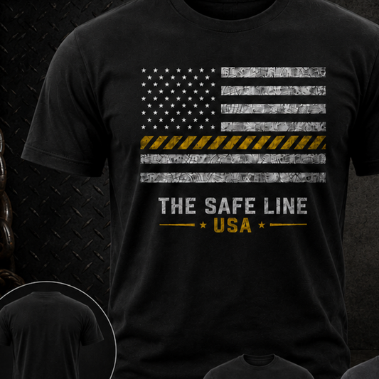 The Safe Line USA Original Tee front view in black
