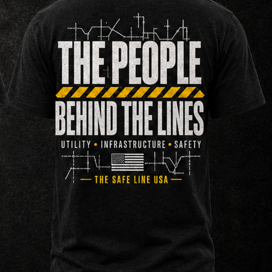 People Behind the Lines Tee back graphic in black
