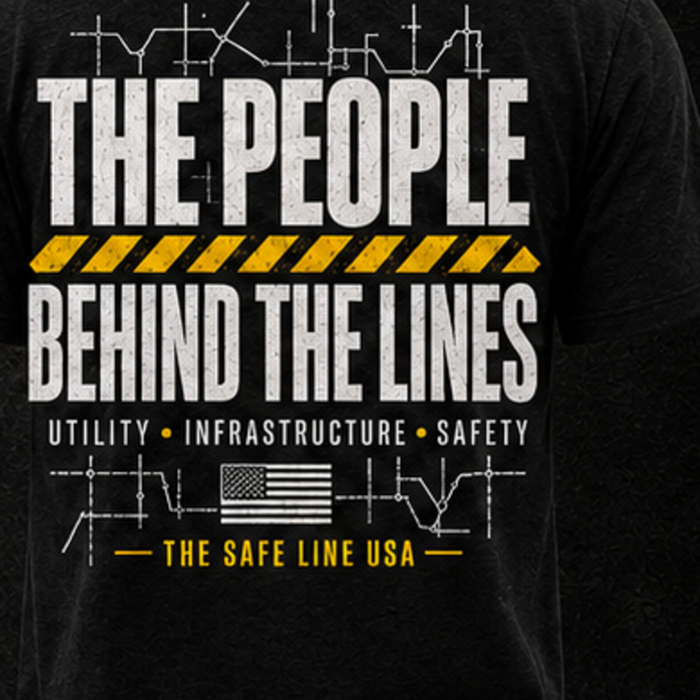 Close-up of People Behind the Lines back print
