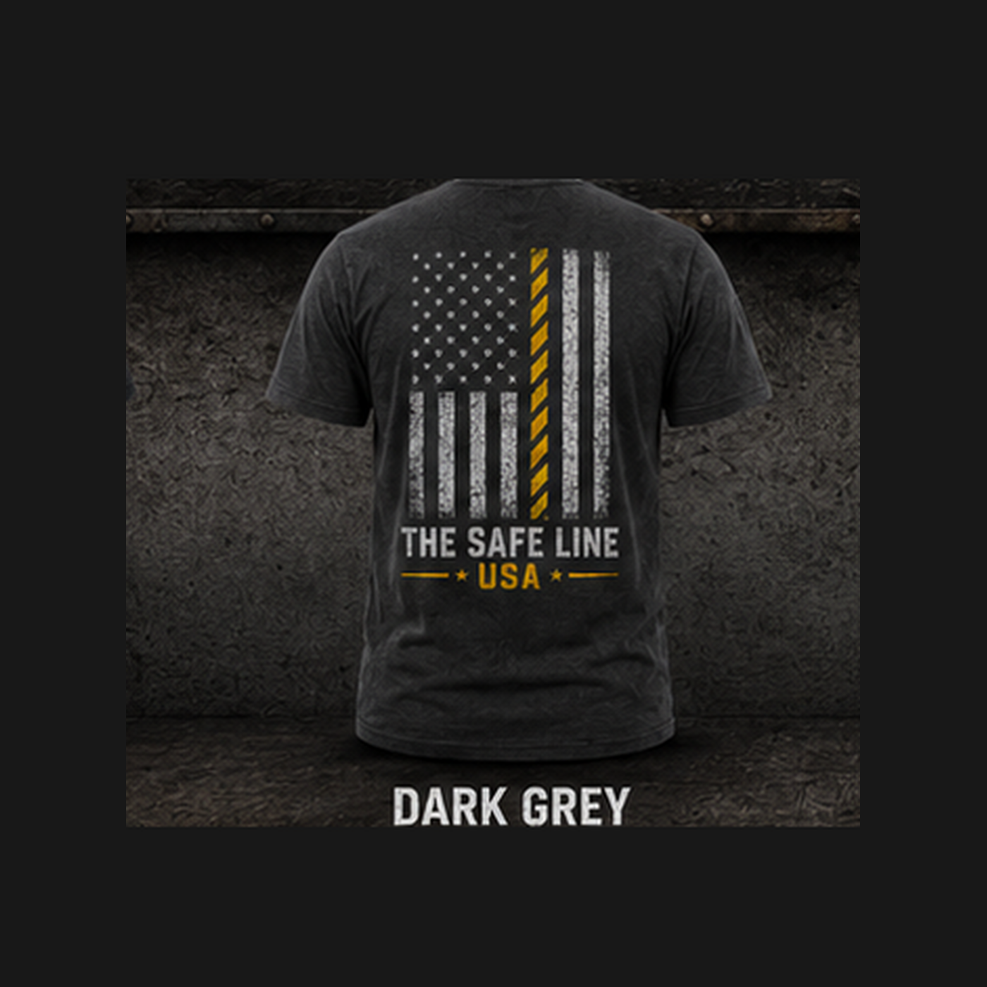The Safety Flag Tee in Dark Grey