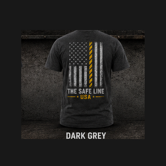 The Safety Flag Tee in Dark Grey