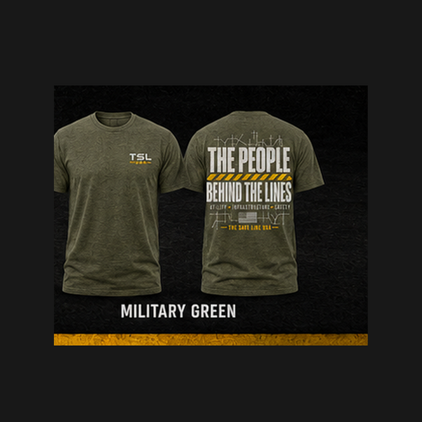 The People Behind the Lines Tee in Military Green