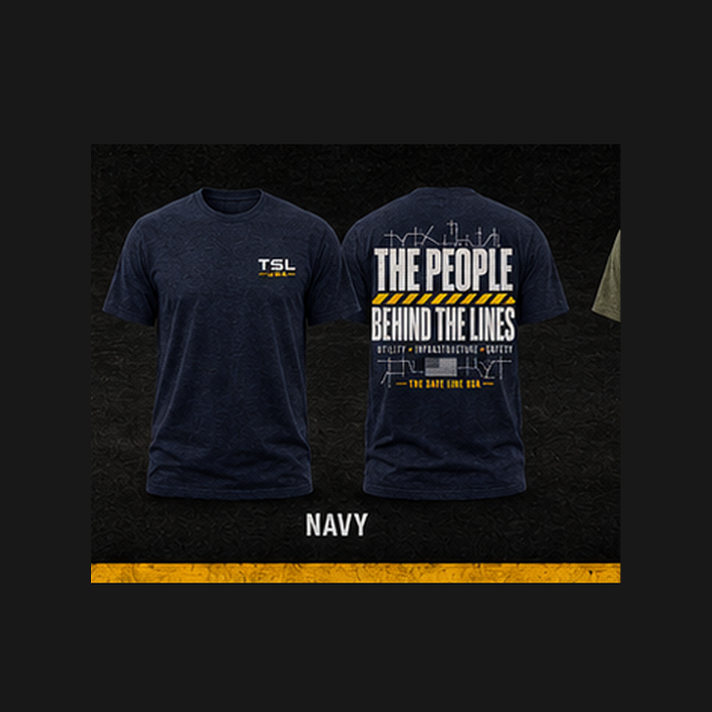 The People Behind the Lines Tee in Solid Navy